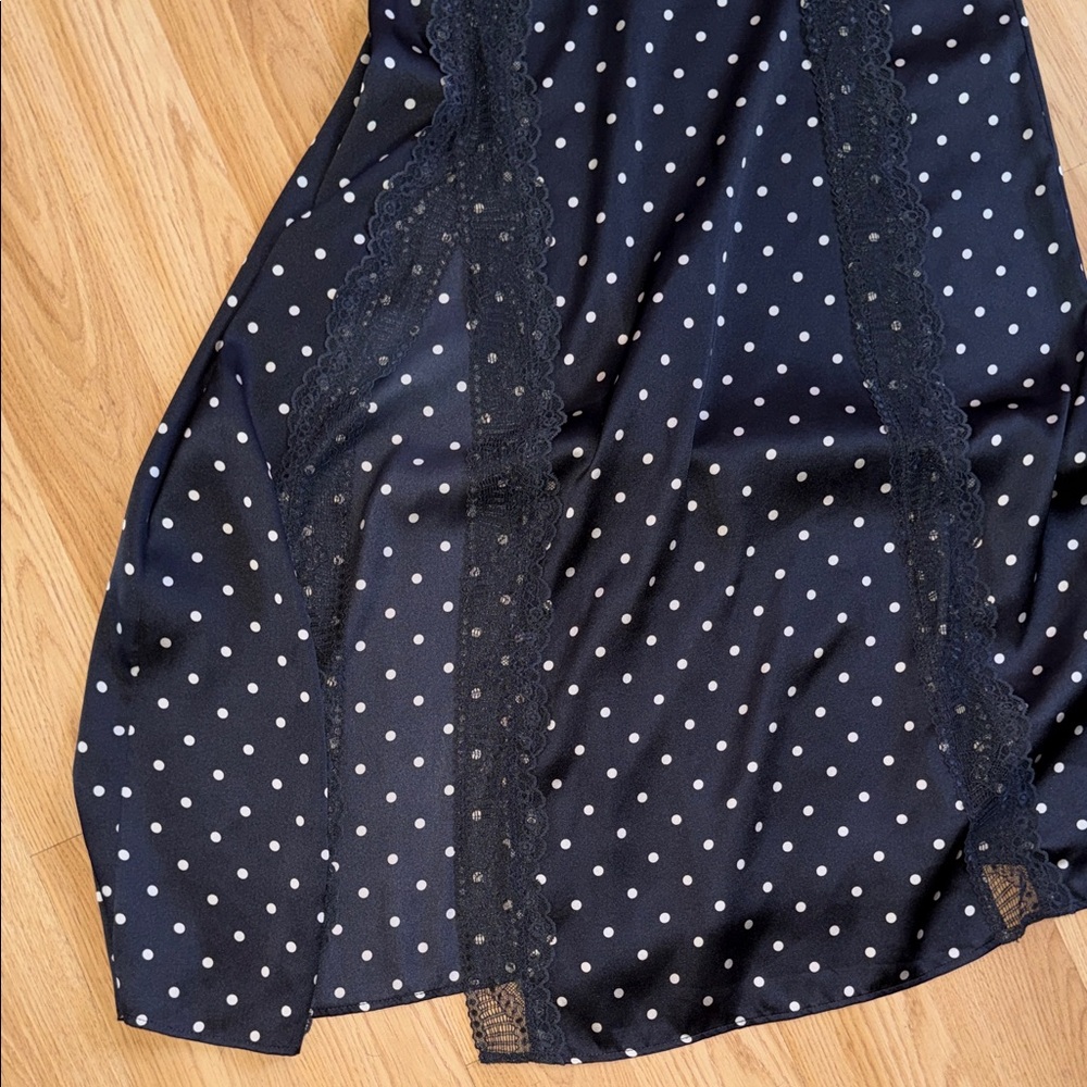 NWT Free People Intimately Polka Dot Lace Slip Dress Bad For You Printed Maxi - Picture 7 of 9